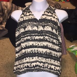 Black & cream tank